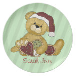 Noël fait sur commande d'ours de nounours assiettes