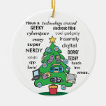 Noël geeky numérique de technologie drôle ornements de noël