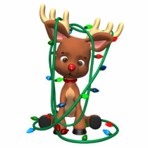 Noël mignon Rudolph le renne flairé rouge Holi
