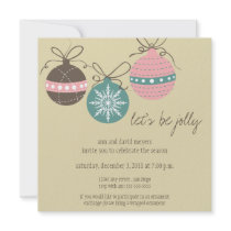 Noël ornemente la fête de vacances Invitation-Tan