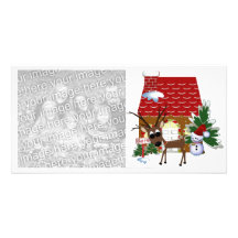 Noël Photocard de renne de vacances Photocarte