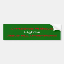 Noël sans lumières autocollant pour voiture