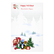 Noël stationnaire B de monogramme Papiers À Lettres