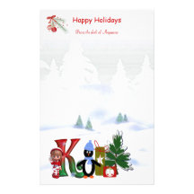 Noël stationnaire K de monogramme Motifs Pour Papier À Lettre