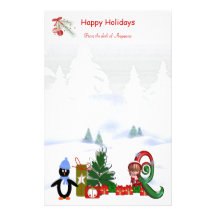 Noël stationnaire Q de monogramme Papiers À Lettres