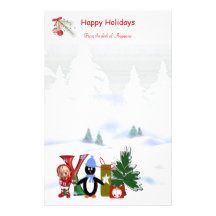 Noël stationnaire X de monogramme Papier À Lettre