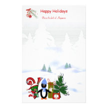 Noël stationnaire Y de monogramme Papiers À Lettres