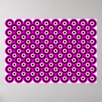 Noir blanc pourpre de yeux de l'art op mille avec 
