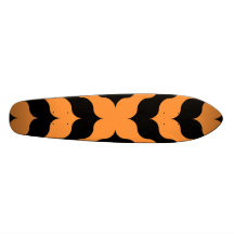 Noir d'art déco, rétro art abstrait orange skateboards personnalisables