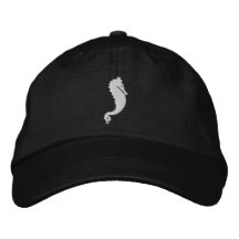 Noir de chapeau brodé par fantôme de mer
