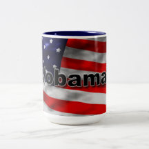 Noir de code d'Obama d'extrémité sur le blanc Mugs