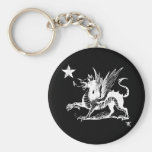 Noir de dragon porte-clés