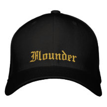 Noir de flet et casquette adapté par or casquette de baseball brodée