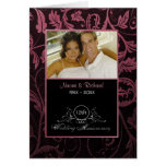 Noir et anniversaire de mariage de damassé de fram carte de vœux