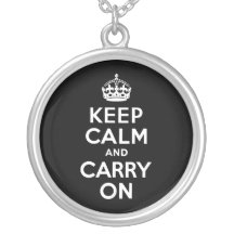 Noir et blanc gardez le calme et continuez collier