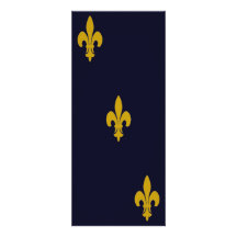 Noir et Gold Fleur De Lis Invitations