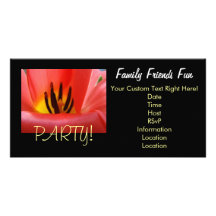 Noir rouge d'Invitaitons d'amusement d'amis de fam Cartes Avec Photo
