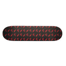 Noir rouge du motif X d'Abztract Birdgun Plateau De Planche À Roulettes