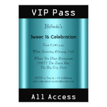 Noir Teal de fête d'anniversaire du bonbon 16 à pa Invitation Personnalisée