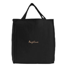 Nom brodé sac de toile
