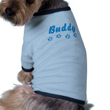 Nom d'animal domestique bleu personnalisable de pa vêtements pour animaux domestiques