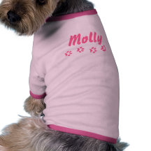 Nom d'animal domestique rose personnalisable de pa manteau pour animal domestique