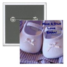 Nom de bébé d'amour de maman et de papa ! butins d badge avec épingle