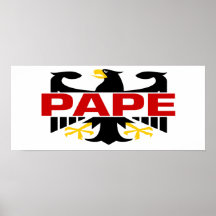 Nom de famille de Pape Poster