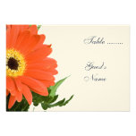 Nombre orange de Tableau de mariage de Gerber Invitations