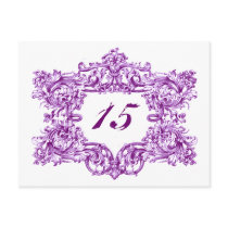 Nombres vintages violets fleuris de Tableau de cad