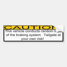Non-respect des distances de sécurité autocollants pour voiture