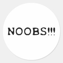 NOOBS ! ! ! icône Autocollant Rond