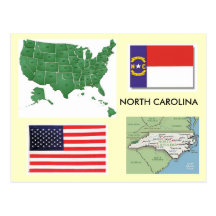 Noord-Carolina, de V.S. Wens Kaart