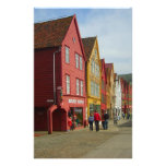Noorwegen, Bergen, geschilderde huizen op de water Briefpapier Ontwerp