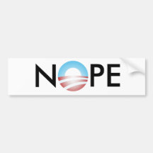 NOPE anti Obama Adhésifs Pour Voiture