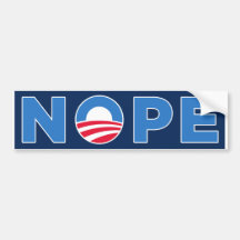 NOPE BUMPERSTICKER