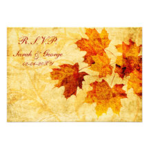 norme 3,5 x 5 de rsvp de mariage de brun d'automne cartons d'invitation