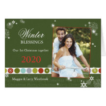 Nos ęrs de Noël cartes photos chics de couples ens