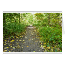 Note de blanc de chemin forestier cartes