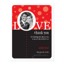 NOTE DE MERCI DE MARIAGE : : LOVEbubbles 2 Carte Postale