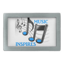Note musicale boucle de ceinture rectangulaire