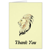 note principale de Merci de lion Carte De Vœux