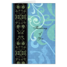 Notecard-denkt aan u kaarten