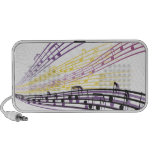 notes colorées de musique haut-parleur