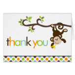Notes de Merci de singe et de pois Carte De Vœux