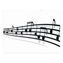 Notes de musique cartes postales