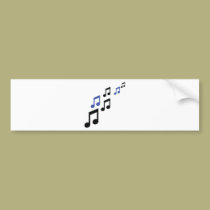 notes de musique de noir bleu autocollants pour voiture