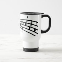 Notes de musique tasse