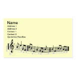 Notes musicales modèle de carte de visite