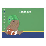 Notes plates de Merci du joueur de football de béb Cartons D'invitation